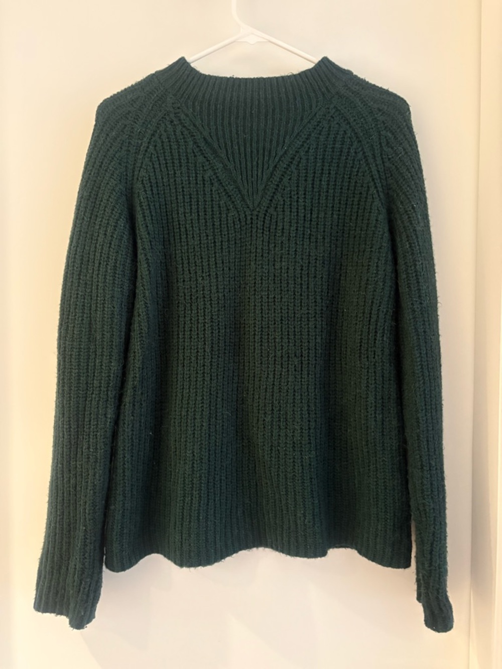 Minimum Dark Green Chunky Ribbed Knit Sweater